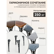 Ножки для стола 74 см. 4 шт. регулируемые. Подстолье металлическое.